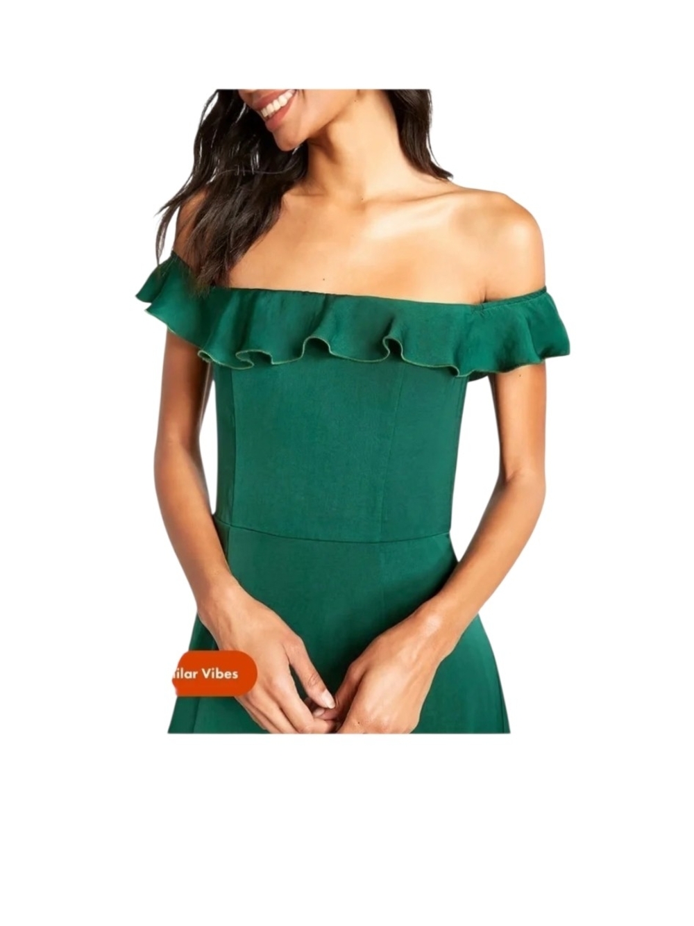 NEW ModCloth Ruffled & Radiant Off-The-Shoulder Dress - Picture 3 of 10
